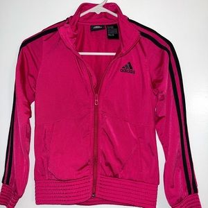 Youth Small Pink Adidas Zip Up Track Jacket